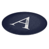 Gepersonaliseerd monogram en directielijn snijplank (Hoek)