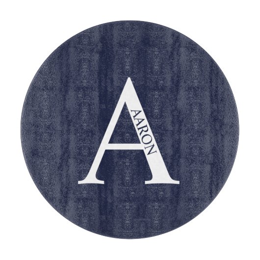 Gepersonaliseerd monogram en directielijn snijplank (Voorkant)
