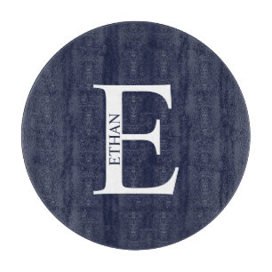 Gepersonaliseerd monogram en directielijn snijplank