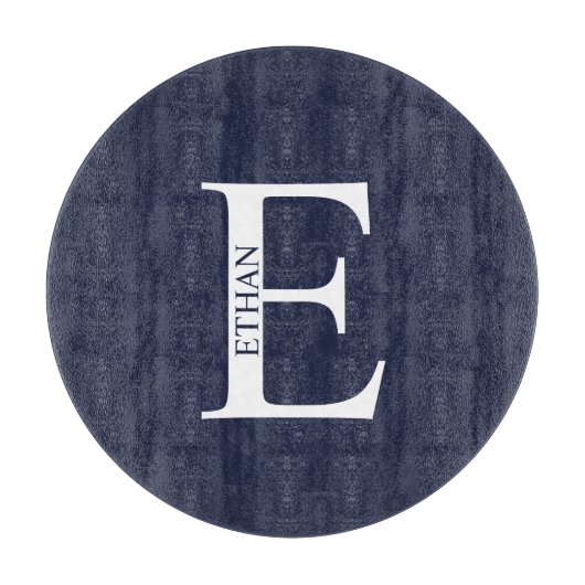 Gepersonaliseerd monogram en directielijn snijplank (Voorkant)