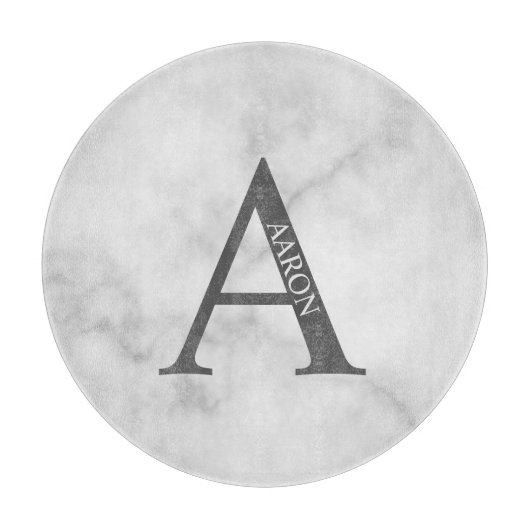 Gepersonaliseerd monogram en directielijn snijplank (Voorkant)