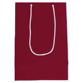 Gepersonaliseerd monogram en familienaam Burgundy  Medium Cadeauzakje (Achterkant)