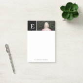Gepersonaliseerd | Monogram en foto Post-it® Notes (Kantoor)