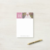 Gepersonaliseerd | Monogram en foto Post-it® Notes (Op bureau)