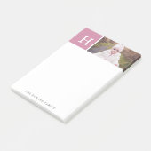 Gepersonaliseerd | Monogram en foto Post-it® Notes (Schuin)