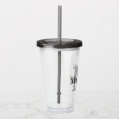 Gepersonaliseerd monogram en naam acryl drinkbeker (Rechts)