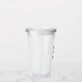 Gepersonaliseerd monogram en naam acryl drinkbeker (Rechts)