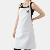 Gepersonaliseerd monogram en naam Apron Schort (Insitu)