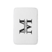 Gepersonaliseerd monogram en naam badmat (Voorkant Verticaal)