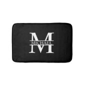 Gepersonaliseerd monogram en naam badmat (Voorkant)