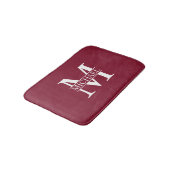 Gepersonaliseerd monogram en naam badmat (Gekanteld)