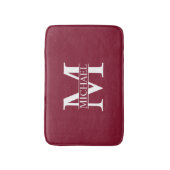 Gepersonaliseerd monogram en naam badmat (Voorkant Verticaal)
