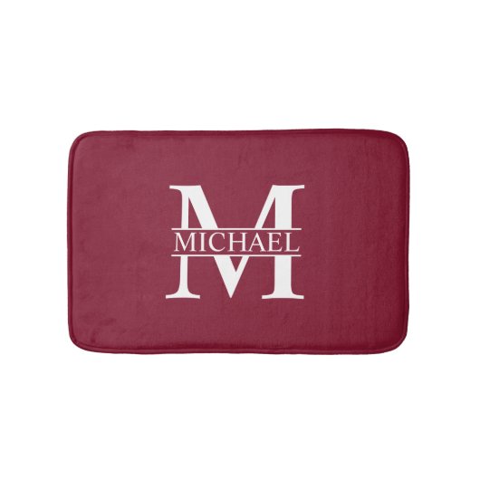 Gepersonaliseerd monogram en naam badmat (Voorkant)