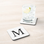 Gepersonaliseerd monogram en naam bagagedrager bier onderzetter (Rechterzijde)