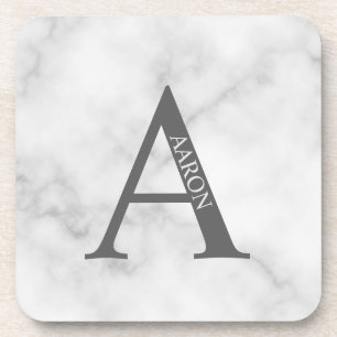 Gepersonaliseerd monogram en naam bagagedrager bier onderzetter