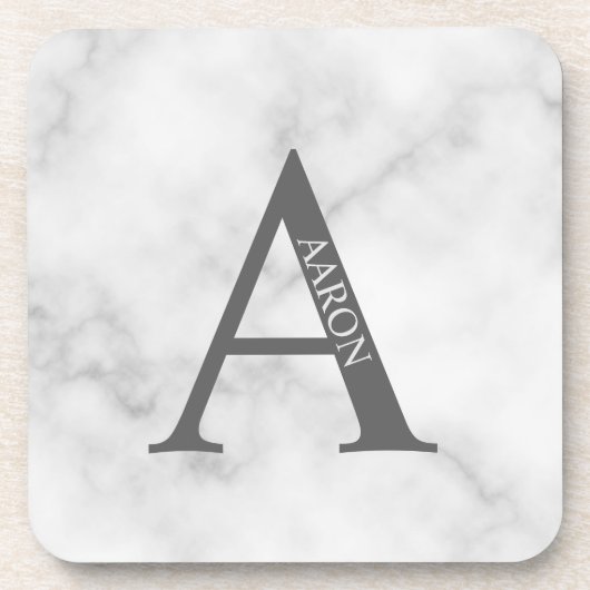 Gepersonaliseerd monogram en naam bagagedrager bier onderzetter (Voorkant)