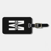 Gepersonaliseerd monogram en naam Bagagelabel (Voorkant horizontaal)
