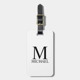 Gepersonaliseerd monogram en naam Bagagelabel