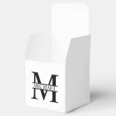 Gepersonaliseerd monogram en naam bedankdoosjes (Geopend)