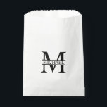 Gepersonaliseerd monogram en naam bedankzakje<br><div class="desc">Gepersonaliseerde Monogram- en naamcadeaus met gepersonaliseerde monogram en naam in klassieke stijl van het serif lettertype.</div>