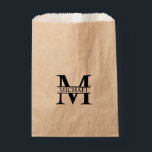 Gepersonaliseerd monogram en naam bedankzakje<br><div class="desc">Gepersonaliseerde Monogram- en naamcadeaus met gepersonaliseerde monogram en naam in klassieke stijl van het serif lettertype.</div>