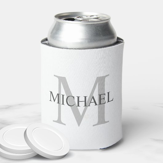 Gepersonaliseerd monogram en naam blikjeskoeler