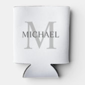 Gepersonaliseerd monogram en naam blikjeskoeler (Voorkant)