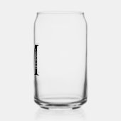 Gepersonaliseerd monogram en naam blikvorm glas (Links)