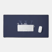 Gepersonaliseerd monogram en naam bureaumat (Keyboard & Muis)