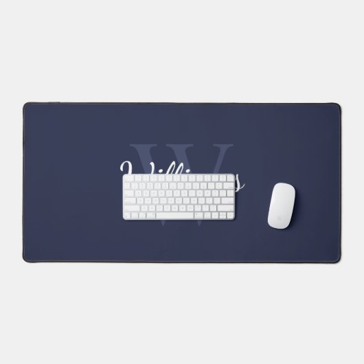 Gepersonaliseerd monogram en naam bureaumat (Keyboard & Muis)