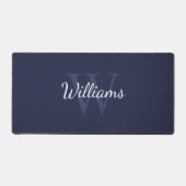 Gepersonaliseerd monogram en naam bureaumat (Voorkant)