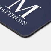Gepersonaliseerd monogram en naam bureaumat (Hoek)