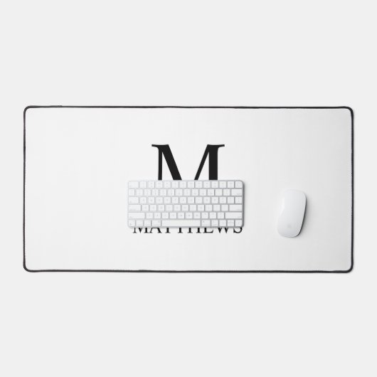 Gepersonaliseerd monogram en naam bureaumat (Keyboard & Muis)