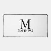 Gepersonaliseerd monogram en naam bureaumat (Voorkant)