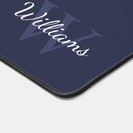 Gepersonaliseerd monogram en naam bureaumat (Hoek)