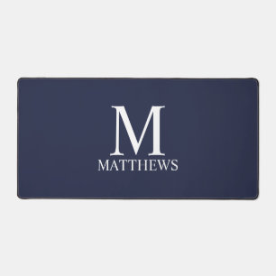 Gepersonaliseerd monogram en naam bureaumat