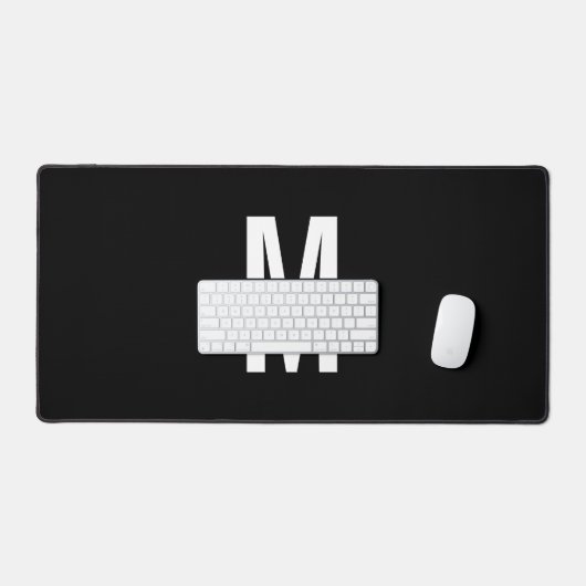 Gepersonaliseerd monogram en naam bureaumat (Keyboard & Muis)