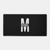 Gepersonaliseerd monogram en naam bureaumat (Voorkant)