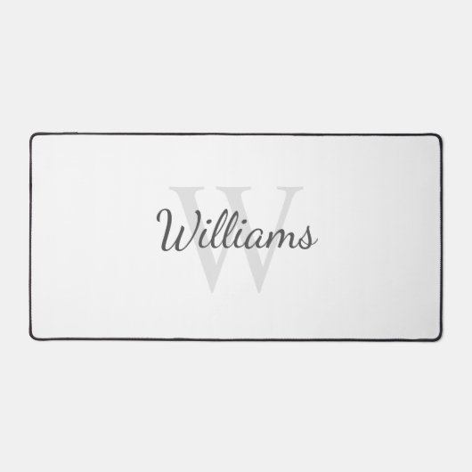 Gepersonaliseerd monogram en naam bureaumat (Voorkant)