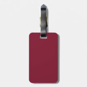 Gepersonaliseerd monogram en naam Burgundy Red Bagagelabel (Achterkant verticaal)