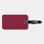 Gepersonaliseerd monogram en naam Burgundy Red Bagagelabel (Achterkant horizontaal)