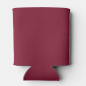 Gepersonaliseerd monogram en naam Burgundy Red Blikjeskoeler (Achterkant)