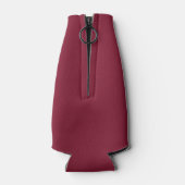 Gepersonaliseerd monogram en naam Burgundy Red Flesjeskoeler (Achterkant)
