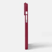 Gepersonaliseerd monogram en naam Burgundy Red iPhone Hoesje (Linkerkant)