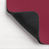 Gepersonaliseerd monogram en naam Burgundy Red Muismat (Hoek)