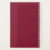 Gepersonaliseerd monogram en naam Burgundy Red Planner (Achterkant)
