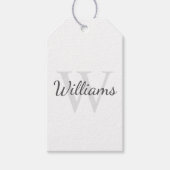 Gepersonaliseerd monogram en naam cadeaulabel (Voorkant)