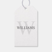 Gepersonaliseerd monogram en naam cadeaulabel (Voorkant)