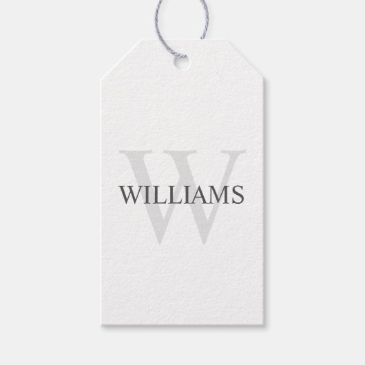 Gepersonaliseerd monogram en naam cadeaulabel (Voorkant)