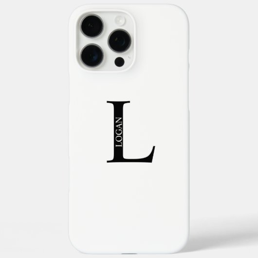 Gepersonaliseerd monogram en naam Case-Mate iPhone case (Achterkant)
